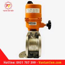 Van bi 1PC inox nối bích điều khiển điện
