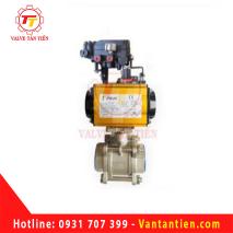 Van bi 3PC inox nối ren khí nén tuyến tính