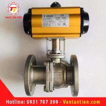 VAN BI INOX MẶT BÍCH ĐÓNG MỞ KHÍ NÉN