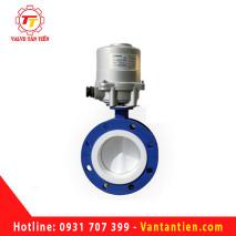 Van bướm PTFE nối bích điện