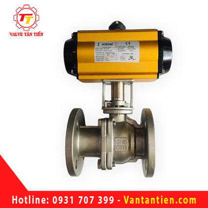 Van bi 2PC inox 304 nối bích khí nén