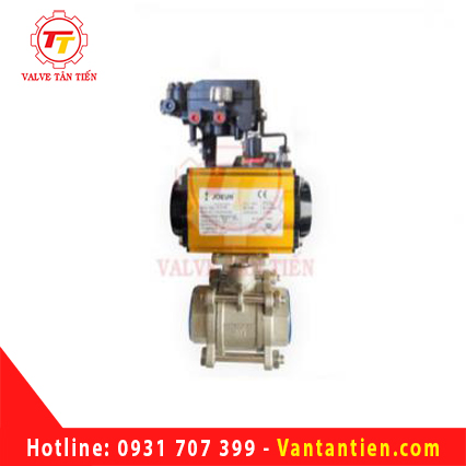 Van bi 3PC inox nối ren khí nén tuyến tính