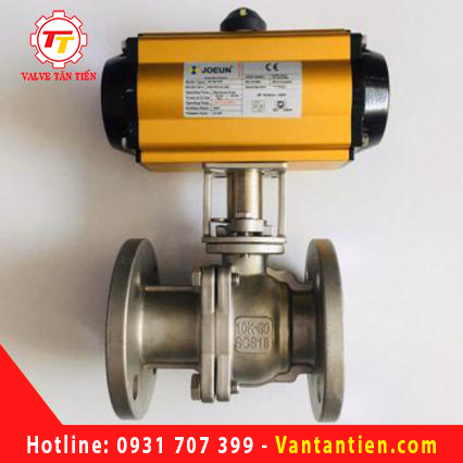VAN BI INOX MẶT BÍCH ĐÓNG MỞ KHÍ NÉN