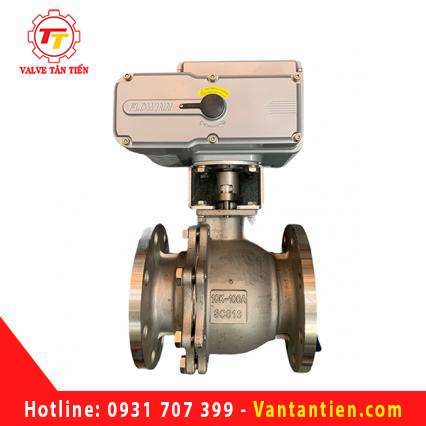 Van bi inox nối bích điện tuyến tính 4-20mA